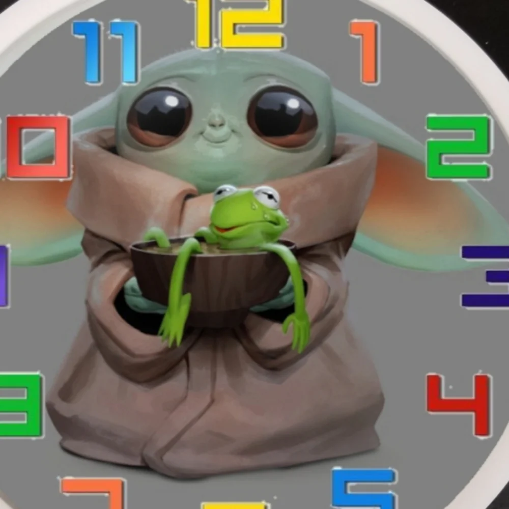 Kermit befriend baby yoda Aka Grogu